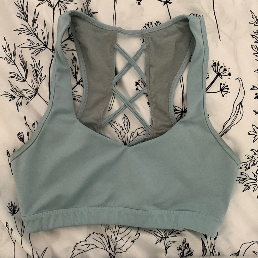 Popflex sports bra- light blue